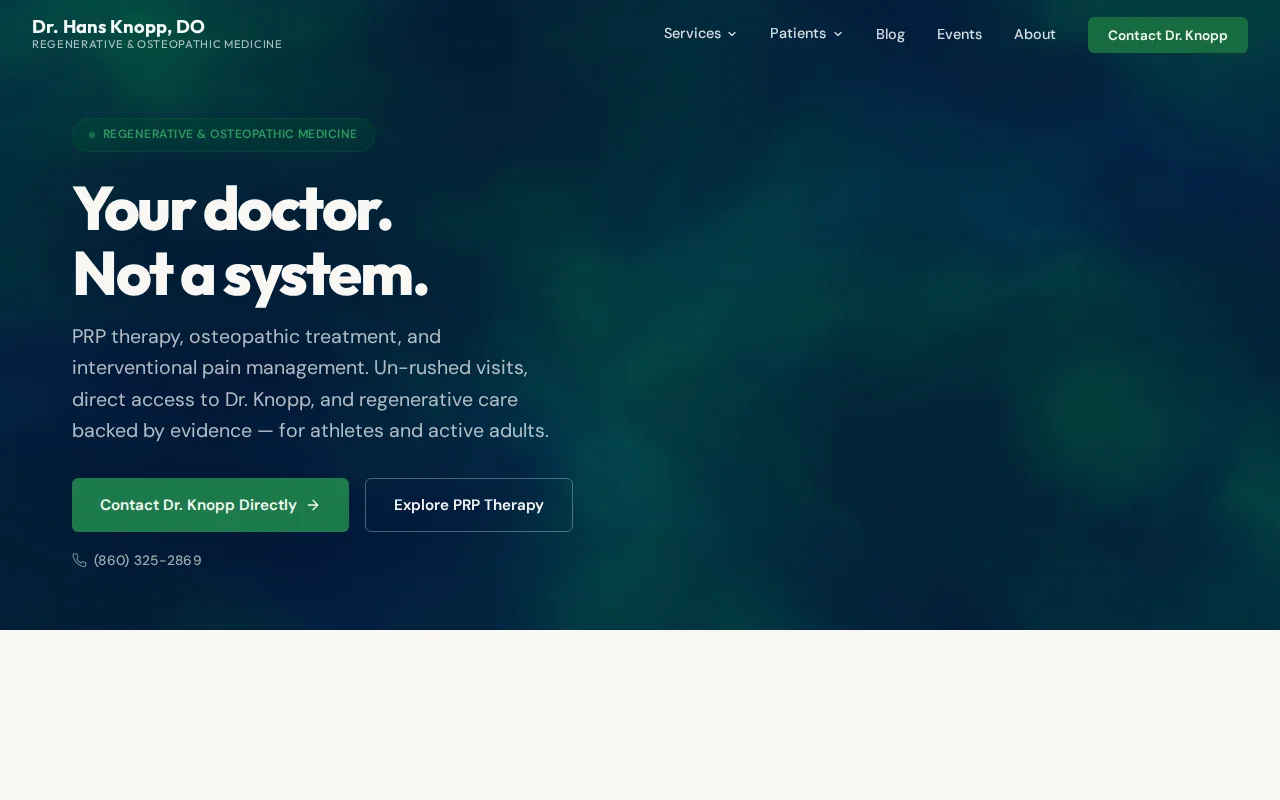 Dr. Hans Knopp website screenshot