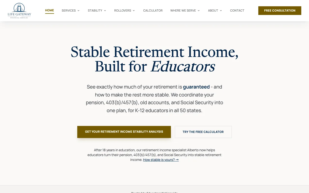 Life Gateway website screenshot