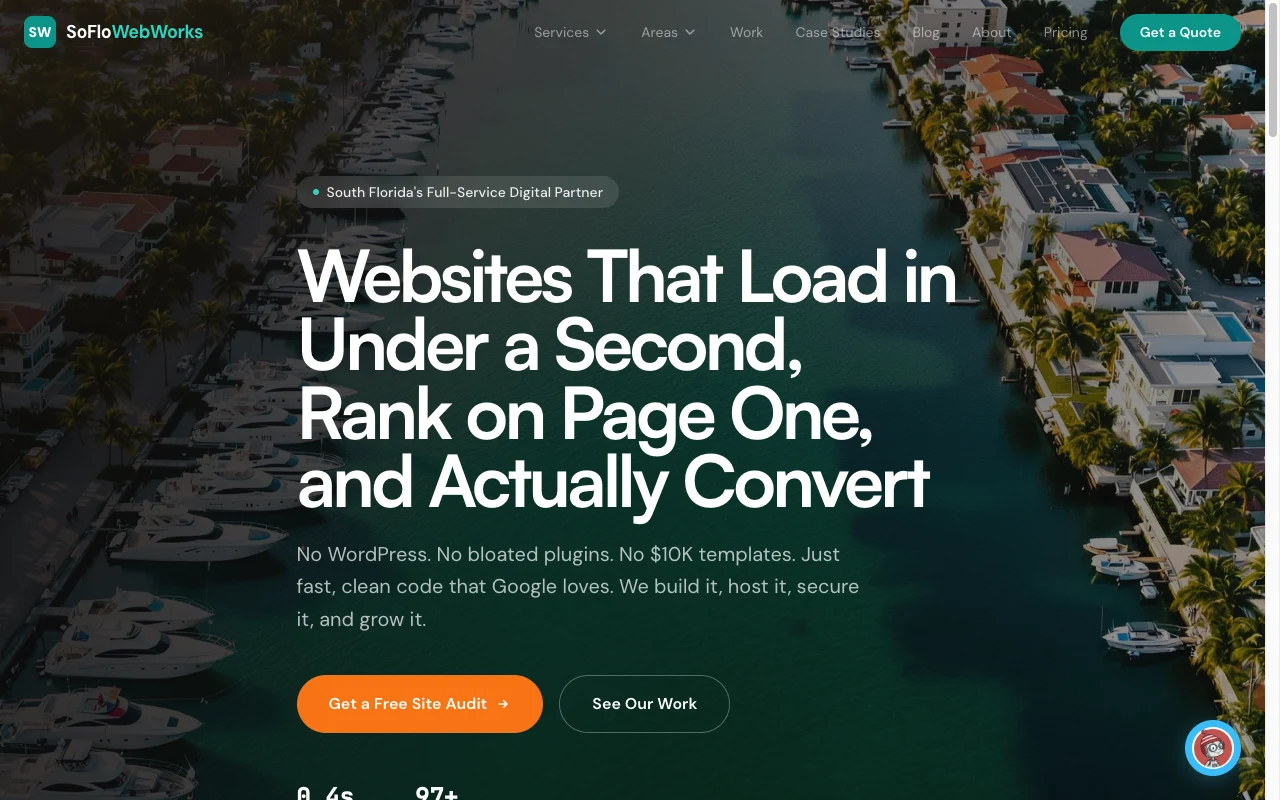 SoFlo WebWorks website screenshot